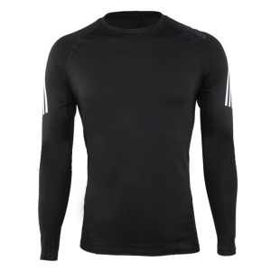 아디다스 알파스킨 스포츠 롱슬리브 삼선 티셔츠 (블랙) - 8481